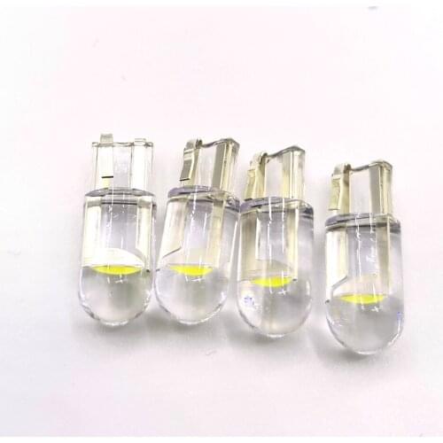 4PCS T10 W5W WY5W 168 192 2825 COB LED Car Wedge Parking Light Side Door Bulb Instrument Lamp Auto License Plate Lights white