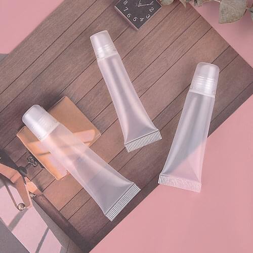 8ml 10ml 15ml Empty Lipstick Tube Lip Balm Soft Makeup Squeeze Sub-bottling,Clear Plastic Lip Gloss Container