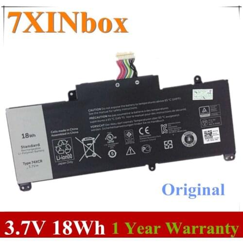 7XINbox 3.7V 18wh Original 74XCR 074XCR Laptop Battery For Dell Venue 8 Pro (5830) T01D Tablet Notebook batteria