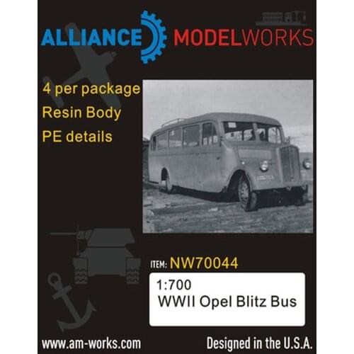 AM-WORKS NW70044 1/700 WWII German Blitz Bus (4pcs) - Upgrade Detail Set