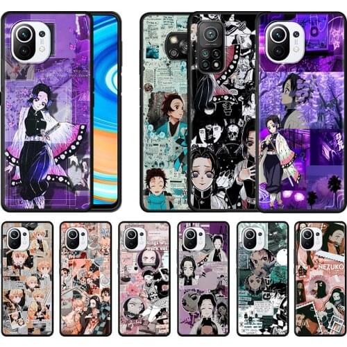 Demon Slayer Anime Case For Xiaomi Mi Poco X3 NFC 10T Pro 5G M3 11 Note 10 Lite 9T 9 Soft Shell Phone Cover 9SE A2 10S CC9 Sac