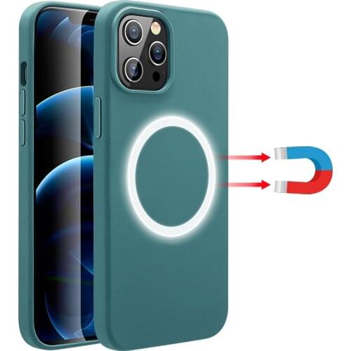 Magsafing Case For iPhone 12 Pro Cover Official Liquid Silicone Cases For iPhone 12 Mini Magnetic For iphone 12 Pro Max Cases