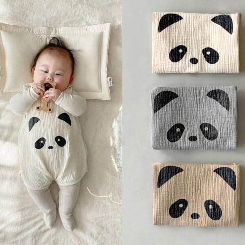 Baby sleeping bag cute panda newborn anti-kick sleeping bag cotton breathable and washable vest-style sleeping bag
