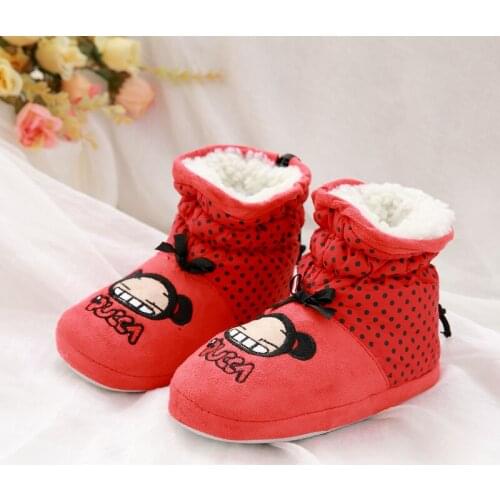 Winter kids home shoes girls warm home shoes cotton padded shoes cartoon cotton home slippers House Indoor Cotton Padded shoes
