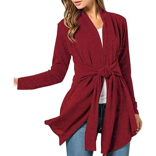 Elegant Long Sleeve Knitted Cardigan Women Tops Open Front Knitted Jumper Autumn Casual Knitwear Sweater Cardigan Female Tops