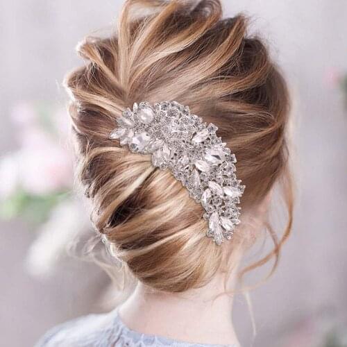 HP300 Rhinestone Alloyed Flower Bride Headdress Wedding Prom Party Dress Hair Accessories Headwear Bridesmaid Hair Ornaments