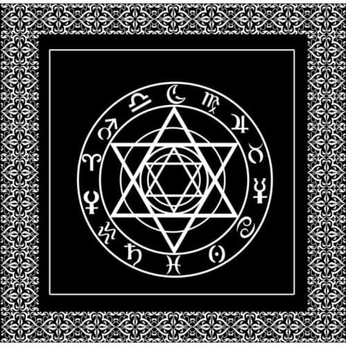 Square Pendulum Divination Altar Tablecloth Board Game Card Pad Runes Table Altar Cloth Metaphysical Board Game Mat
