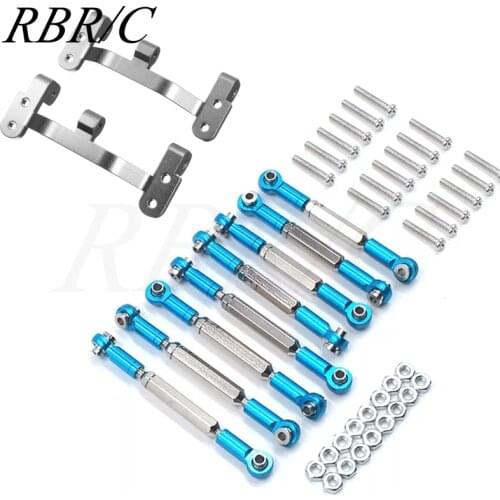 Metal Steering Pull Rod Connecting Rod & Pull Rod Base DIY Upgrade Accessory Used For WPL C14 C24 C24-1 1/16 RC Car Model