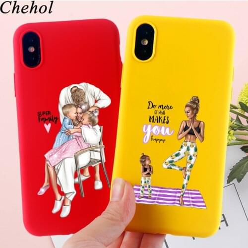Mobile Phone Cases for IPhone 11 Pro 8 7 6s Plus X XS MAX XR Case Fashion Baby Mom Soft Silicone Fitted Back Covers Accessories