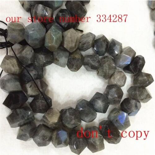 Natural stone Labradorites irregular shape 10-15MM loose beads 15inches'DIY