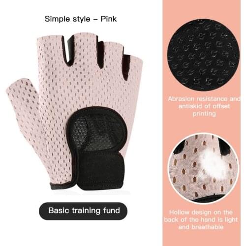 2021 New Weightlifting Cycling Yoga Thin Breathable Non-slip Half Finger Gloves Summer Fitness Gloves Bodybuilding Training Gym
