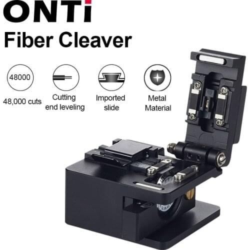 ONTi Fiber Cleaver Optical Fusion Cable Cutting Knife FTTH Single Mode Metal Fiber Optic Tools Cutter High Precision Cleaver