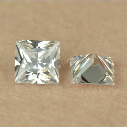 Wholesale DF Color White Moissanites Stone Square Shape Princess Cut Lab Created Diamond Sic Material Loose Gem For Jewelry