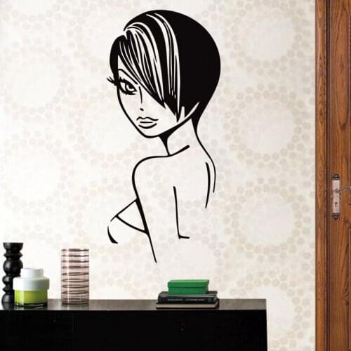 Hair Salon Wall Decal Beauty Salon Scissor Sticker Barber Shop Vinyl Wall Decals Decor Mural Hairdresser Glass Window Sticker