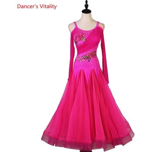 Ballroom Dance New Women Temperament Dress Competition Clothes Modern Dancewear Female Waltz Tango Dancing Performance Skirt