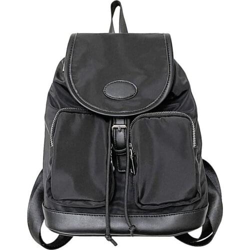 2021New Casual Nylon Leather Womens Bag Female Backpack Bag Small Womens Backpack Ladies Drawstring Shoulder Bag Whole Sale