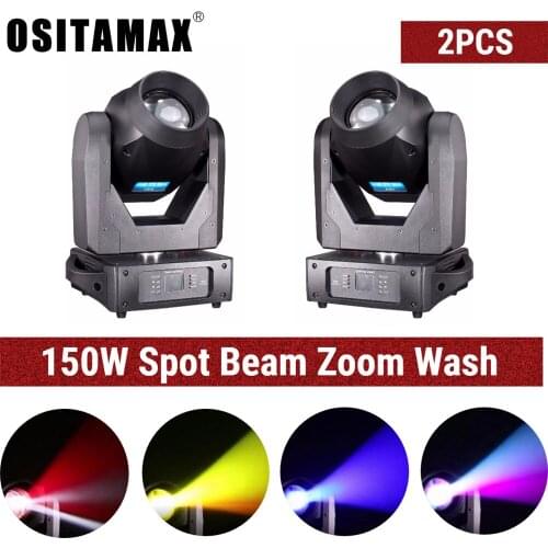 3 Facet Prism 150W Lyre LED Moving Head Light Beam Spot Wash with Zoom 7+6 Gobos DMX Spot Moving Projector Stage Lighting DJ