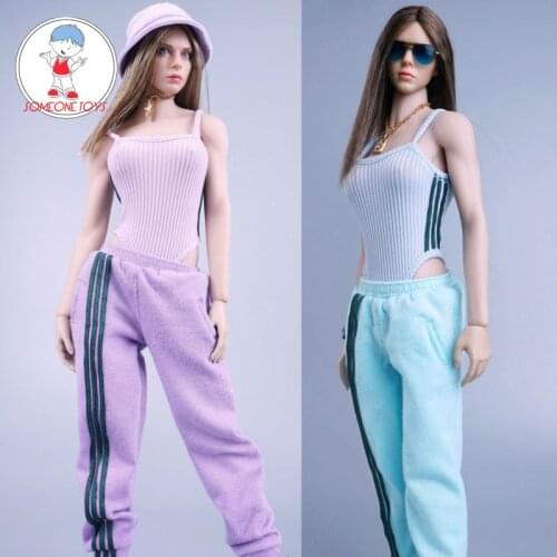 SA022 1/6 Female casual fisherman hat loose Pants sling vest Hip-hop clothes Set for 12" PHicen action soldier figure jiaou doll