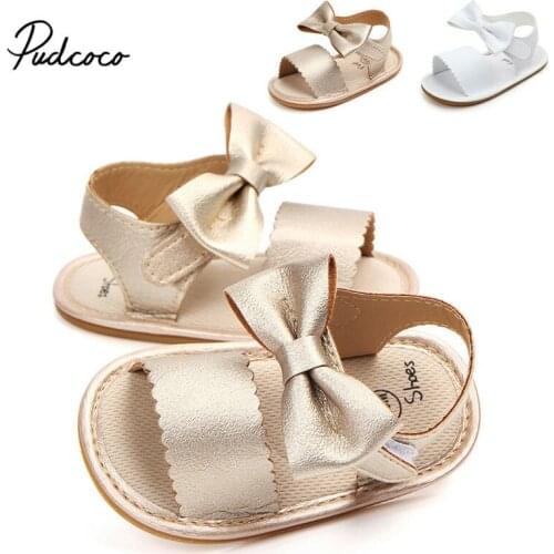 2019 new children girls sandals PU leather childrens sandals girls 0-18 Months bow Princess shoes girls summer shoes
