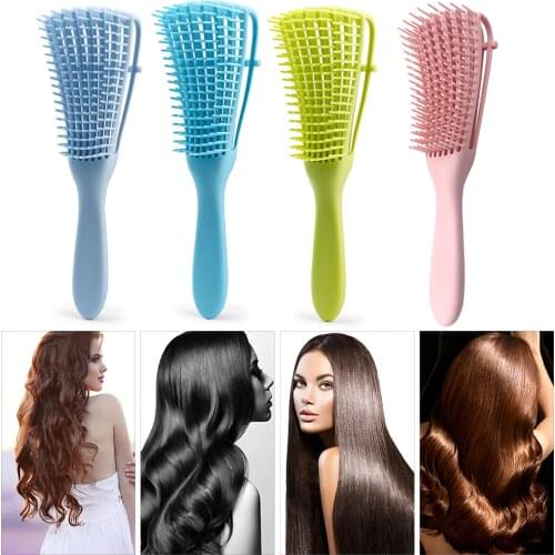 Detangling Hair Brush Scalp Massage Comb Wet Hairbrush for Curly Hair Brush Detangler Hairbrush Women Men Salon Styling Tools