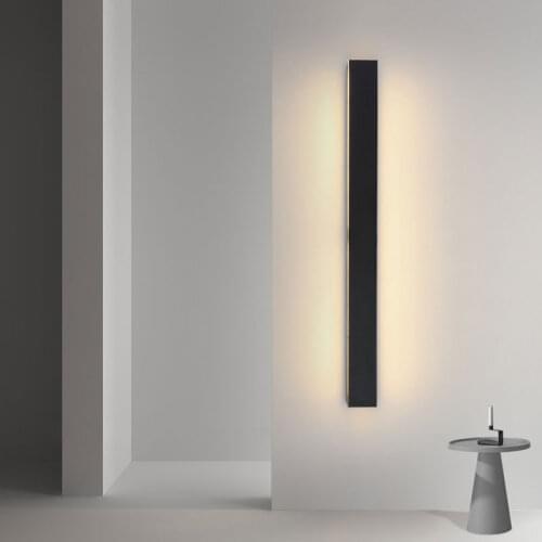 Modern Led Wall Lamp Nordic Long Strip Line Wall Sconce Light Fixtures Mirror Lights Bathroom Bedroom Living Room Decoration