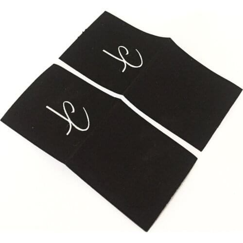 Custom Main Garment Center Fold Damask Clothing Woven Label For Garment