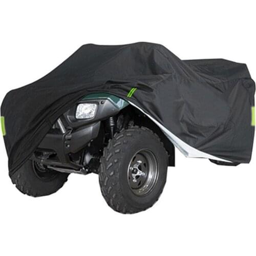 Universal Black 190T Motorcycle Waterproof Cover Quad Bikes ATV For Polaris Honda Yamaha Suzuki Size M L XL 2XL 3XL