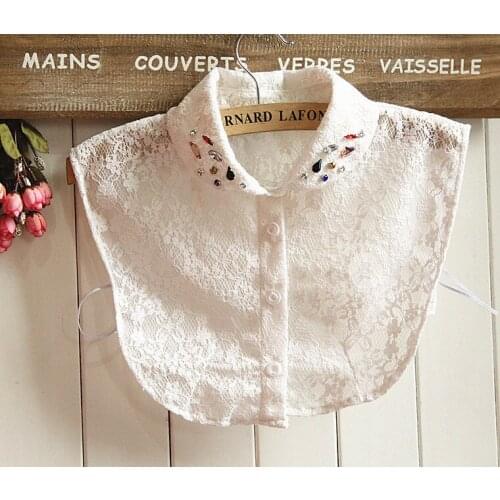 Shirt collar false cotton Decorative sweater fashion large yardNewly Vintage Fake Shirt Detachable Collar Necklace Choker collar