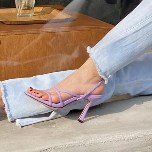 2021 New Summer Women Sandals Sexy Toe Back Strap Women Gladiator Sandals High Heels Women Sandals Casual Shoes Size 33-42