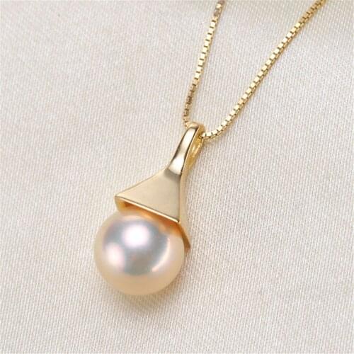 Factory Wholesale Real Solid S925 Sterling Silver Accessories DIY Jewelry Making Pearl Pendant For Women Charm Gift