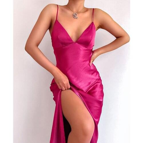 Summer Sleeveless Sling Elegant V-neck Split Fork Sexy Bodycon Lady Vintage Party White Dress Womens Dress Female Clothing Y2k