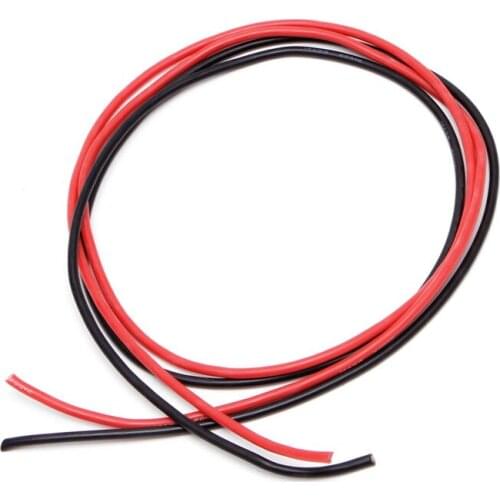 10 AWG Gauge Wire Silicone Flexible Stranded Copper Cables For RC Black Red