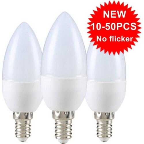 10-50PCS NEW led Light bulb E14 E27 LED Lamp Indoor Warm Cold White Light 7W 9W LED Candle Bulb Home Decor Chandelier 220V-240V