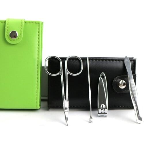 4 In 1 Kit Stainless Steel Nail Clippers Manicure Set Nail Tools Sets PVC And High Carbon Steel 4 Colors