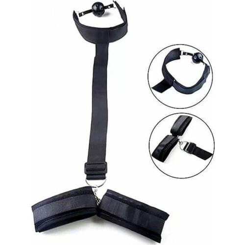 A60 MENUEM Neoprene Backhand Cuffs With Gag Couple Flirting Game Toys BDSM Tools For Women Slave Games Adult Sexy Fun Toys