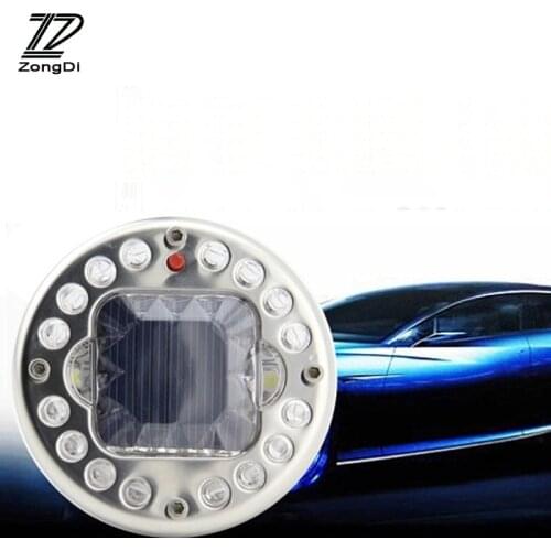ZD 1X Car wheel hub light Solar LED Wheel hub lamp For Ford focus fiesta Peugeot 307 407 Chevrolet cruze Citroen C3 Accessories
