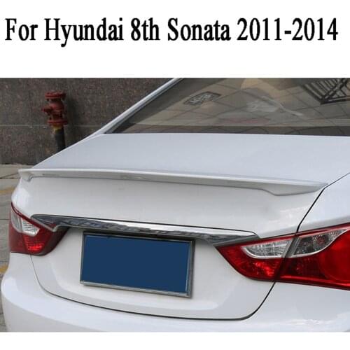 Car For Hyundai Sonata 8th 2011 2012 2013 2014 ABS Rear Trunk Paint Spoiler Tail Wings Lip