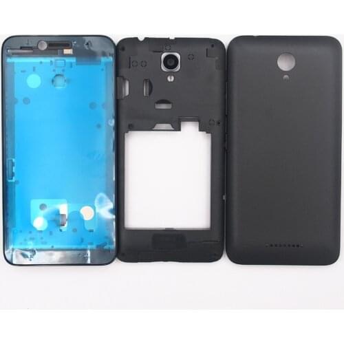 BaanSam For Lenovo A1010 A2016 Front Frame Middle Frame Back Cover Battery Cover Housing Case With Power Volume Buttons