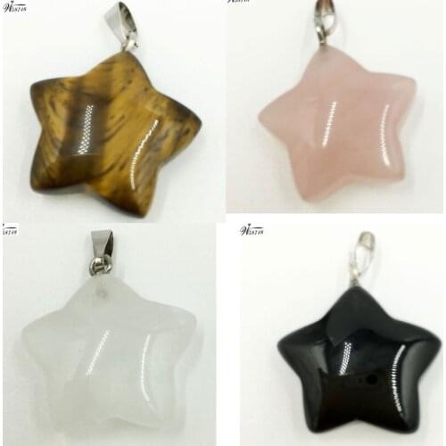 Free Shipping Fashion Jewelry 20x20mm Carnelian Crystal Tiger Eye Star Art Women Men Pendant Bead WFH591