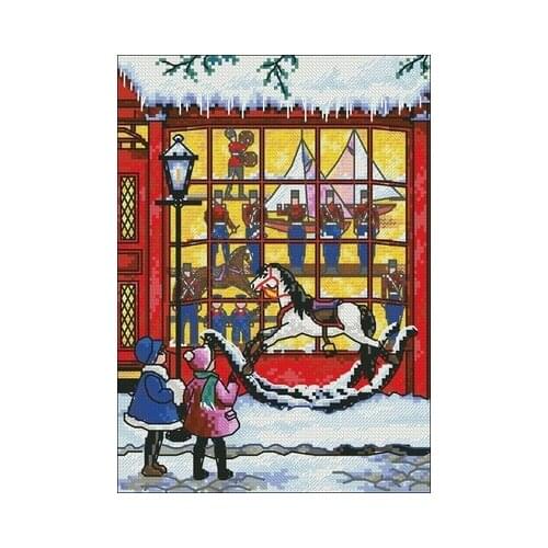 Egyptian long-staple cotton self-contained needle-free kit DIM08722 Christmas window cross stitch