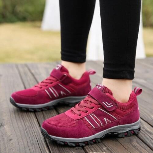 New Hiking Shoes unisex Outdoor Non-slip Climbing Casual Sneaker Cushioning Comfortable Workout Walking Shoe Hook & Loop Durable