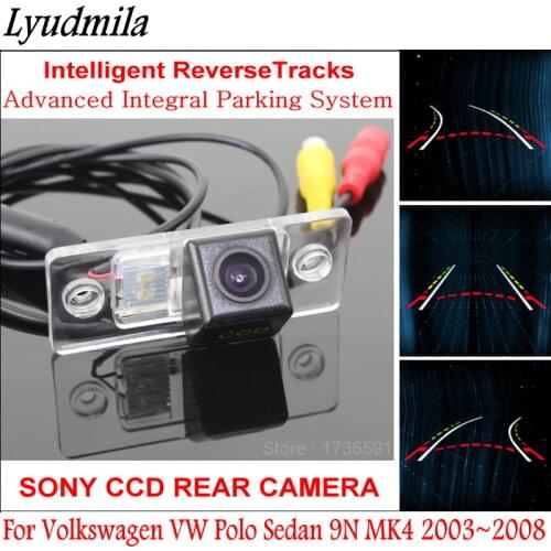 Lyudmila Car Trajectory Camera FOR Volkswagen Polo Sedan 9N MK4 2003~2008 Backup Camera with Intelligent Dynamic Parking Line