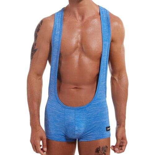 Mens Undershirts Jockstrap Underwear Leotard Sexy Wrestling Singlets Jumpsuits Bodysuits Teddies Open Butt Underwear Plus Size