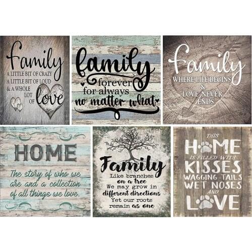 DIY Cross Stitch Kits Family Letters Patterns Cross Stitch Kit Ecological Cotton Thread 11CT Embroidery Needlework Decoration
