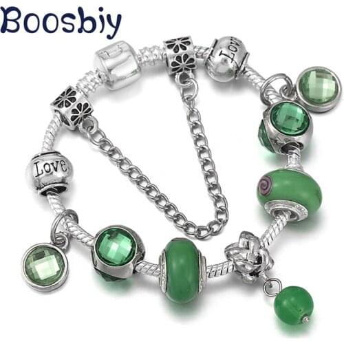 New Design Fashion Silver Plated Snake Chain Charm Bracelet DIY Fashion Brand Charm Bracelets Jewelry Gift For Women