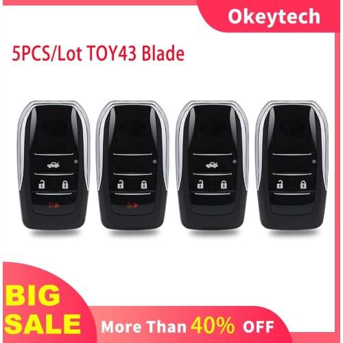 OkeyTech 5PCS/Lot Modified Replacement Flip Folding Remote Car Key Shell For Toyota Corolla Yaris 4Runner Reiz RAV4 Camry Toy43
