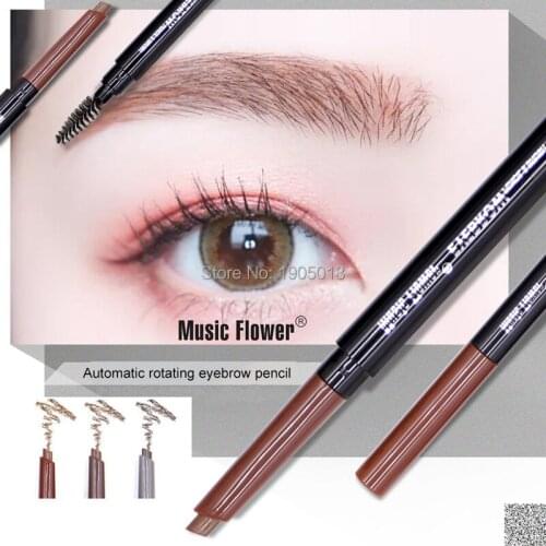 Promotion 50 pcs Tricolor series Novice easy to control Double head eyebrow pencil Long-lasting No makeup waterproof makeup tool