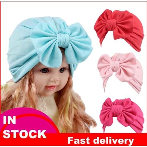 30# Children Baby Girls Boho Hat Beanie Scarf Turban Head Wrap Cap Suitable For Children 3-8 Years Old Girl Hair Band Turban