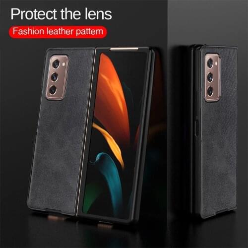 Foldable leather phone case for samsung galaxy Z Fold 2 5G case cover for samsung galaxy Z Fold2 5G shockproof coque fundas