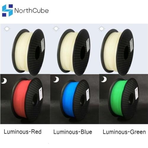 Glow in the Dark Filament 3D Printer Filament PLA Material 3D Plastic 1.75mm Printer Luminous Filament 1Kg Red Green Blue